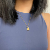 Initial Padlock Necklace