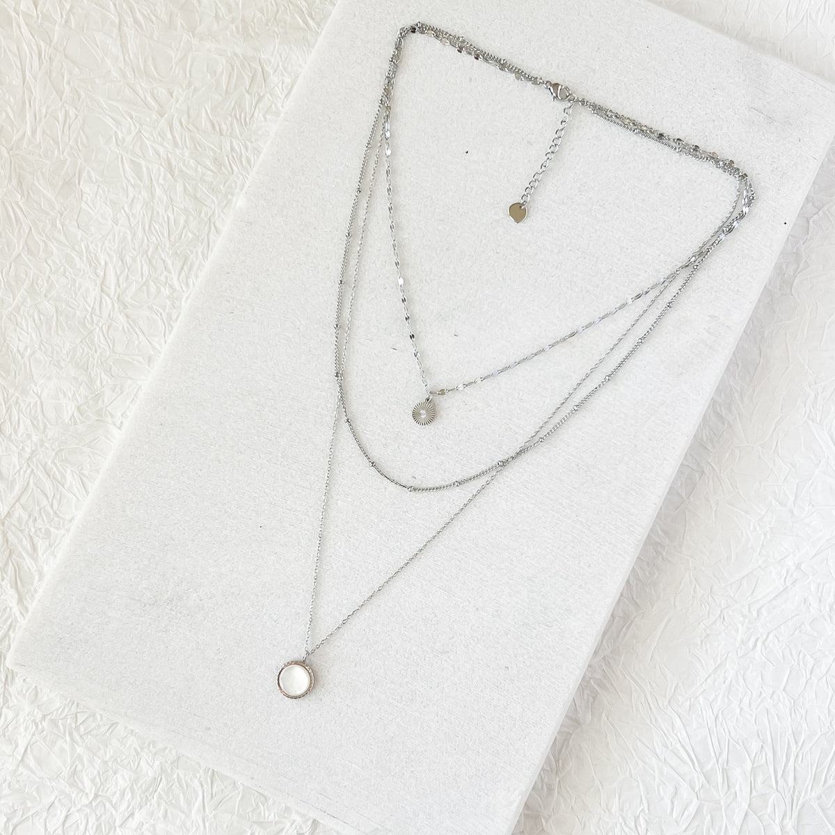 Pearlescent Three Layer Necklace