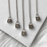 Initial Padlock Necklace