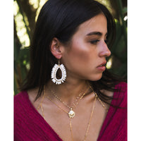 Palmetto Raffia Statement Earrings - 4 COLORS!