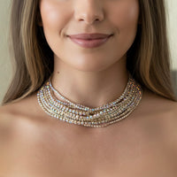 Zoe Rhinestone Strands Necklace