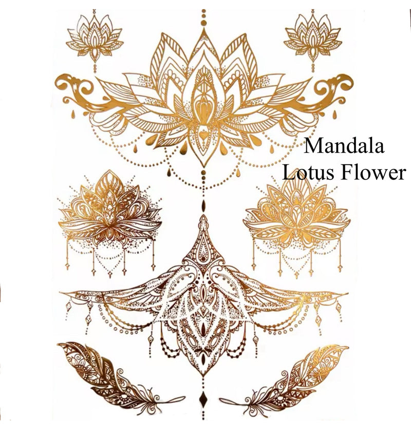 Metallic Temporary Tattoos - 9 Designs!