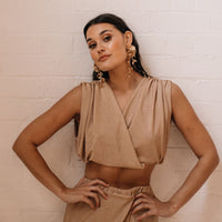 Golden Floral Statement Earrings - LAST CHANCE!