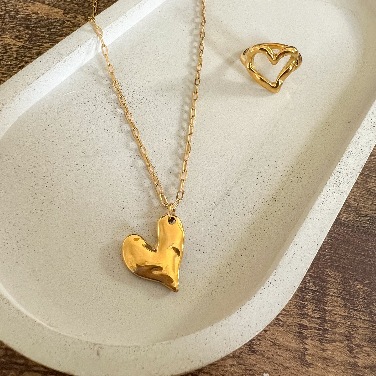Hammered Heart Necklace - LAST CHANCE!