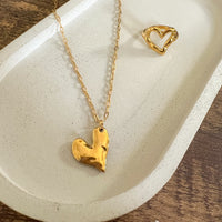 Hammered Heart Necklace - LAST CHANCE!
