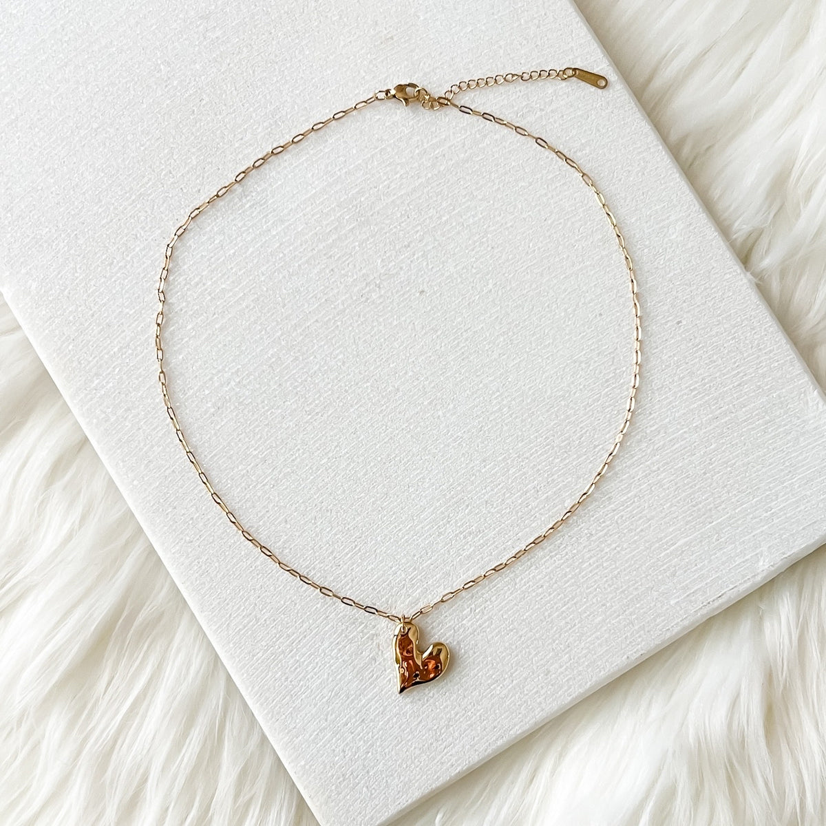 Hammered Heart Necklace - LAST CHANCE!