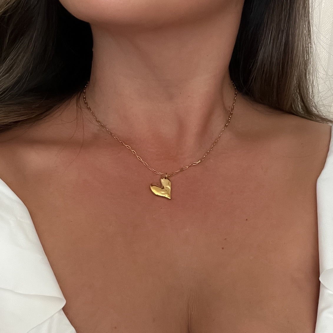Hammered Heart Necklace - LAST CHANCE!