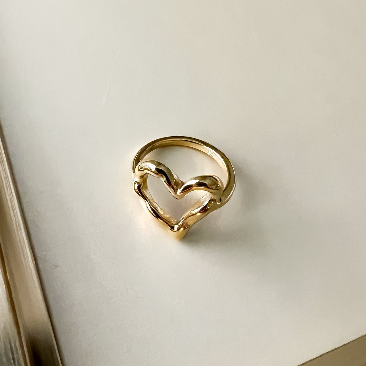 Hammered Heart Ring