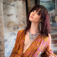Karma Vintage Metal Earrings