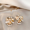 Golden Aurora Petal Drop Earrings