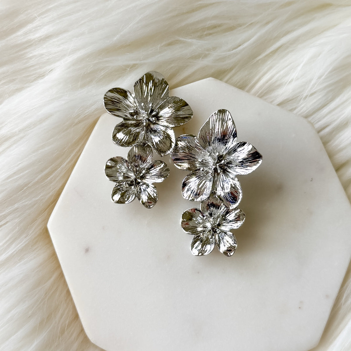 Hibiscus Flower Drop Earrings - LAST CHANCE!