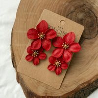 Hibiscus Flower Drop Earrings - LAST CHANCE!