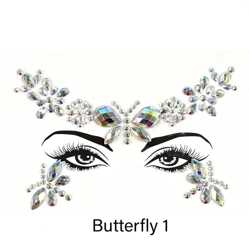 Butterflies and Stars Face Jewels - 5 Designs!