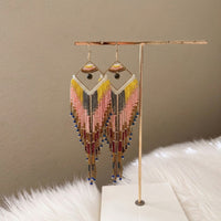 Mojave Ombre Beaded Statement Earrings - TWO COLORS!