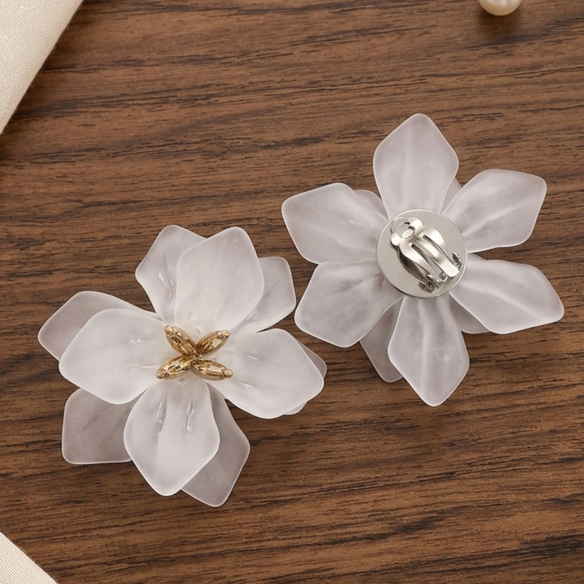 Dahlia Frosted Floral Earrings - 6 COLORS LAST CHANCE!