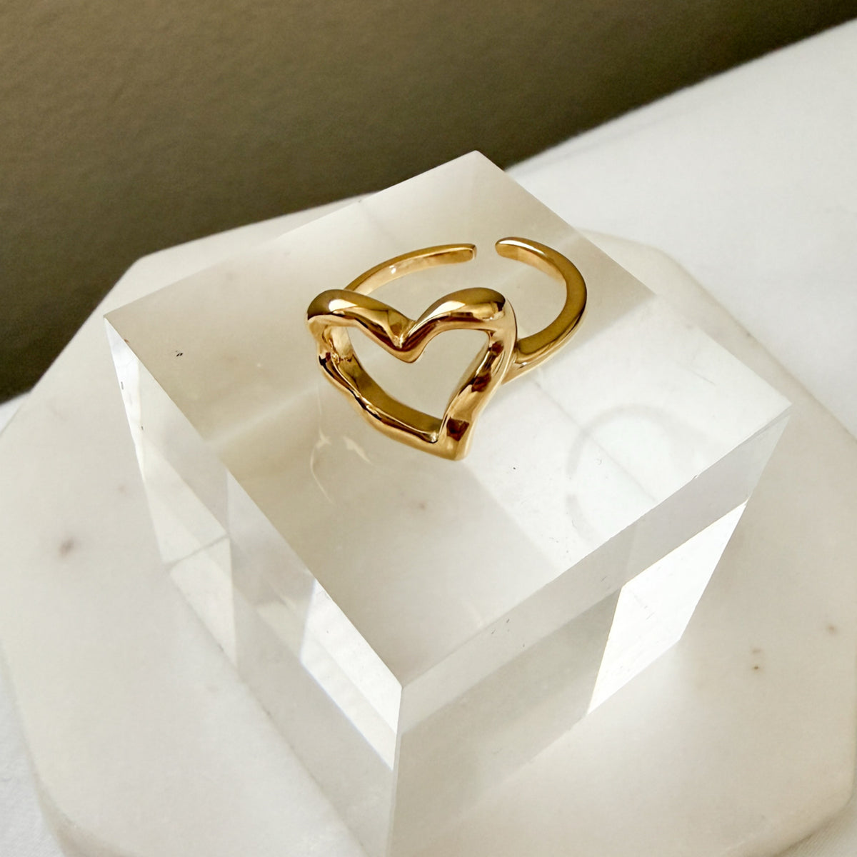 Hammered Heart Ring =- LAST CHANCE!