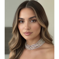 Zoe Rhinestone Strands Necklace