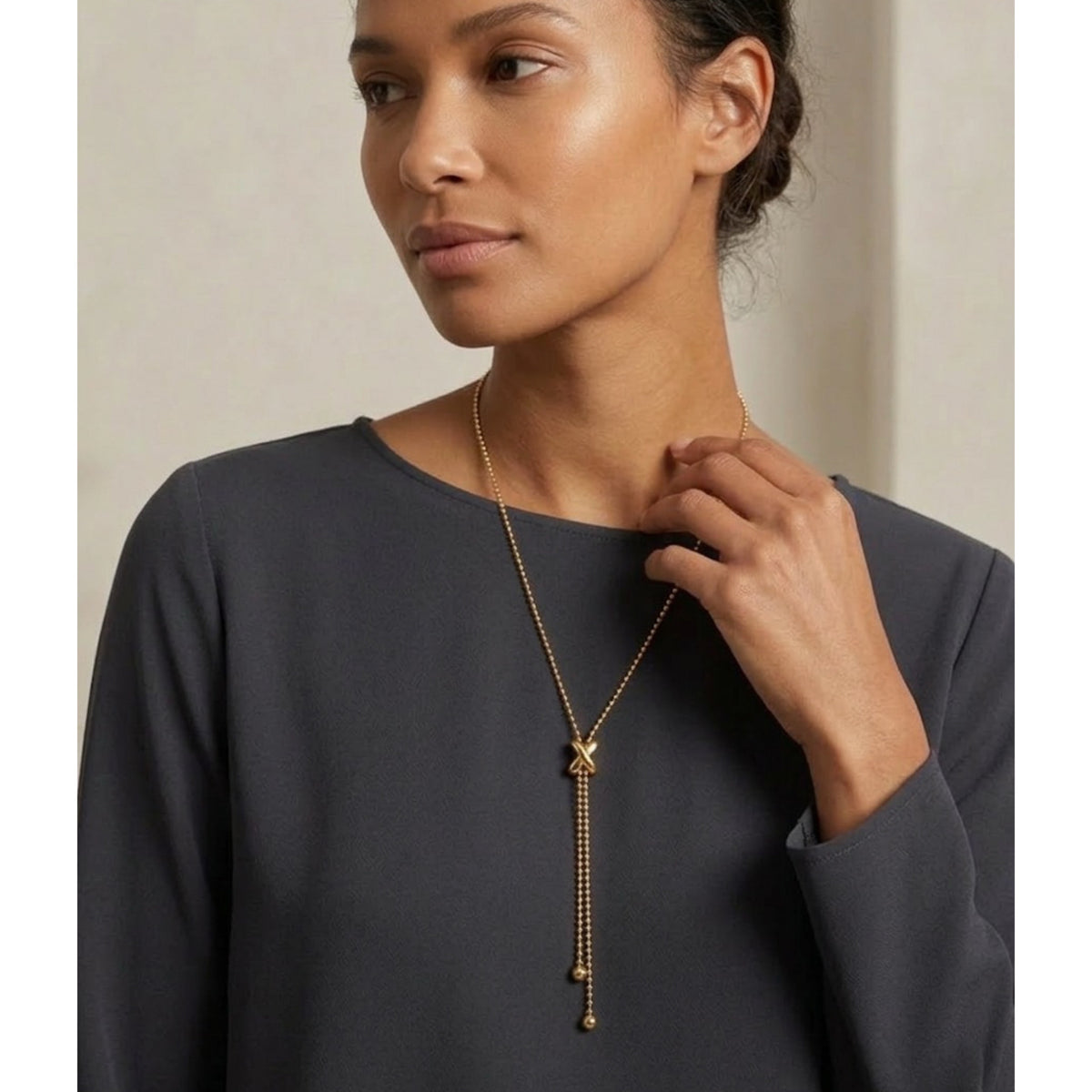 Infinity Knot Lariat Necklace