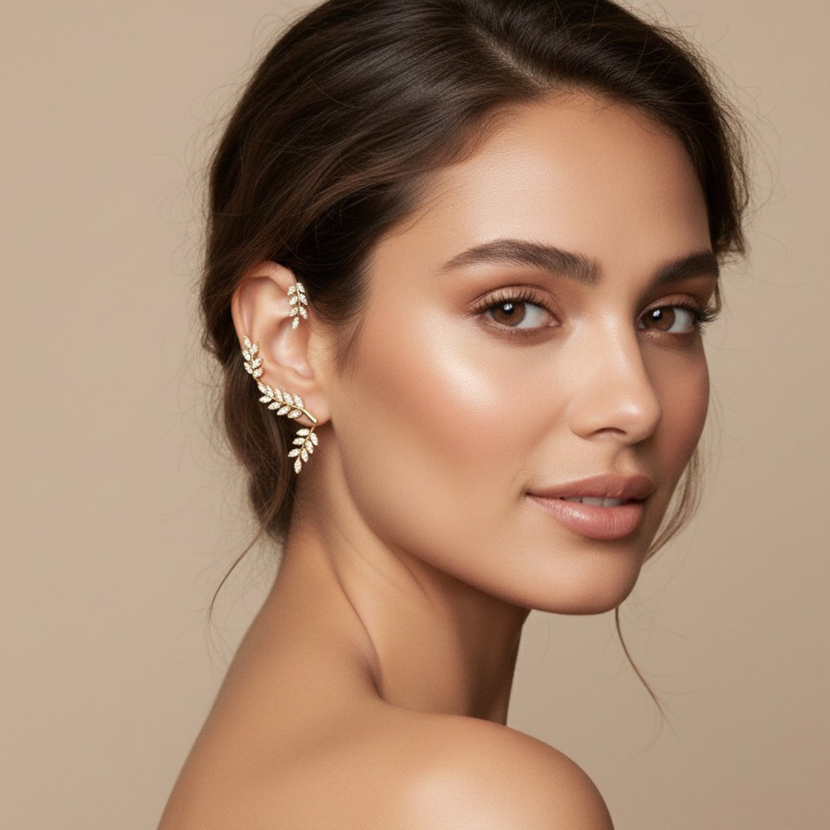 Laurel Leaf Ear Hook / Ear Cuffing