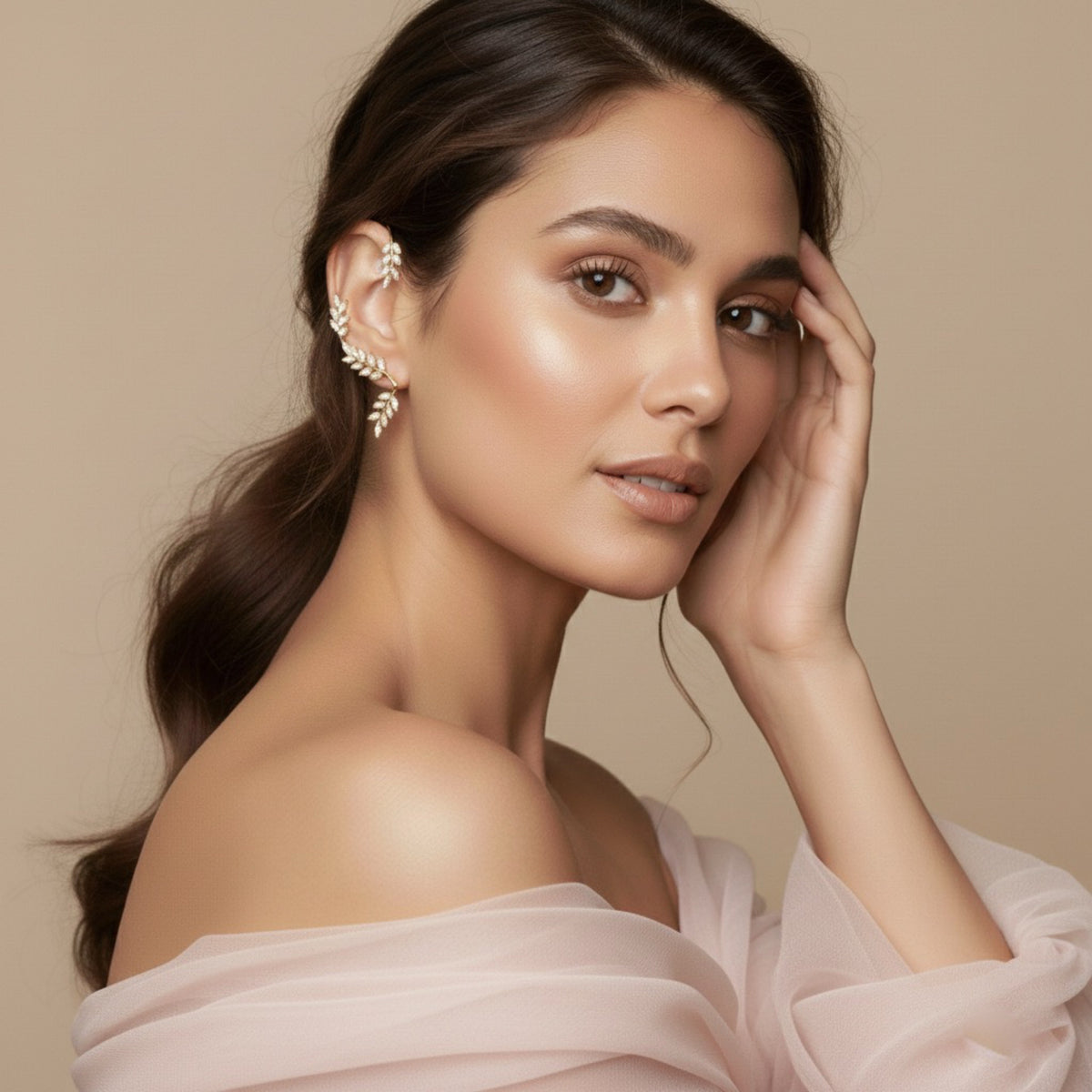 Laurel Leaf Ear Hook / Ear Cuffing