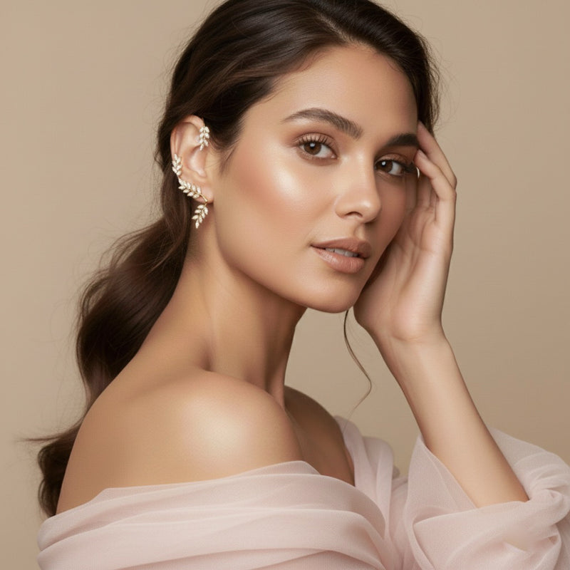 Laurel Leaf Ear Hook / Ear Cuffing