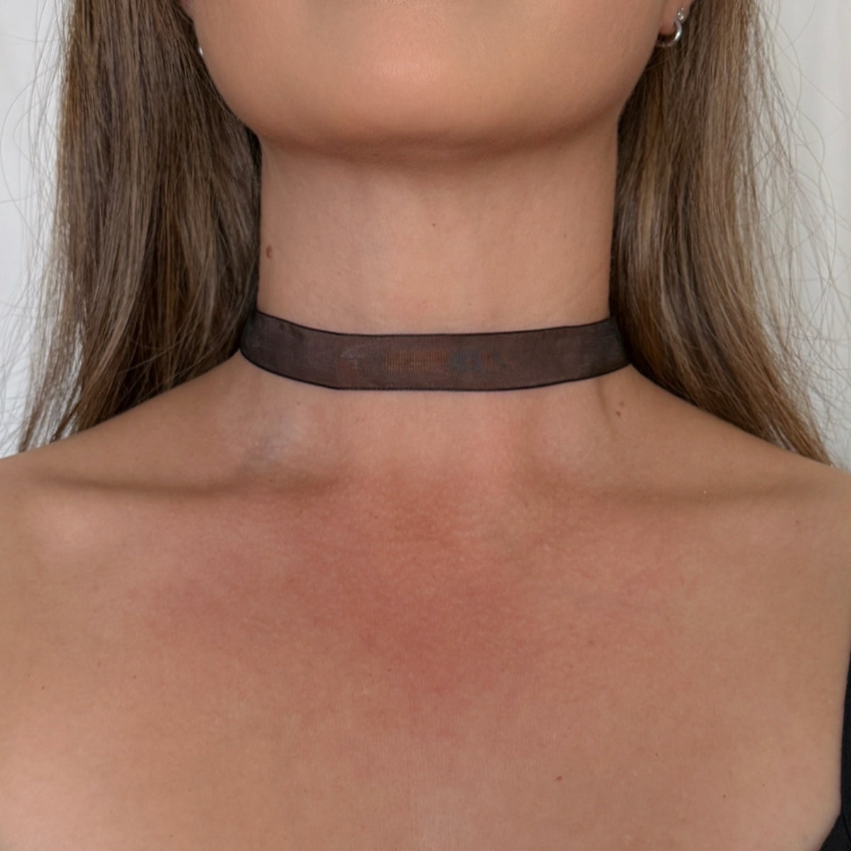 Noir Veil Black Mesh Lace Choker - The Songbird Collection
