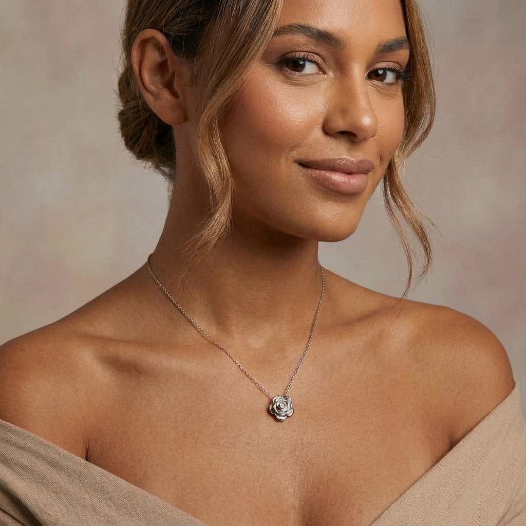 Petite Rosette Necklace - The Songbird Collection 
