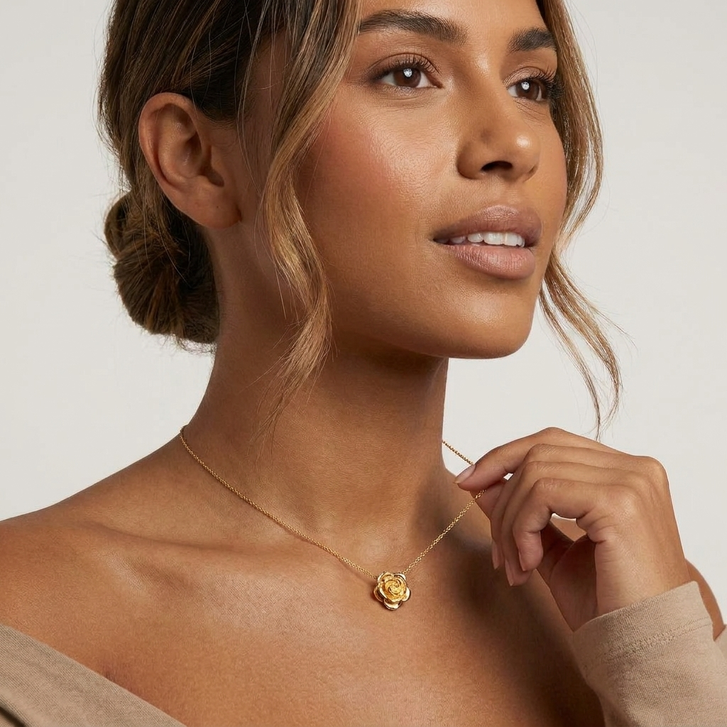 Petite Rosette Necklace - The Songbird Collection 