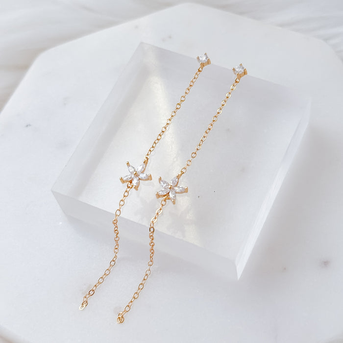 Starflower Chain Earrings - LAST CHANCE!