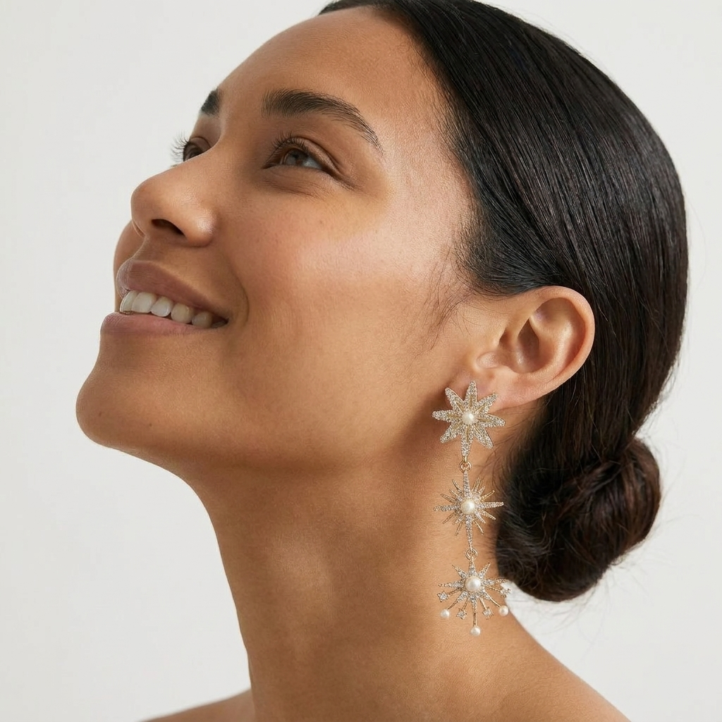 Starlight a Trois Earrings-Earrings-The Songbird Collection