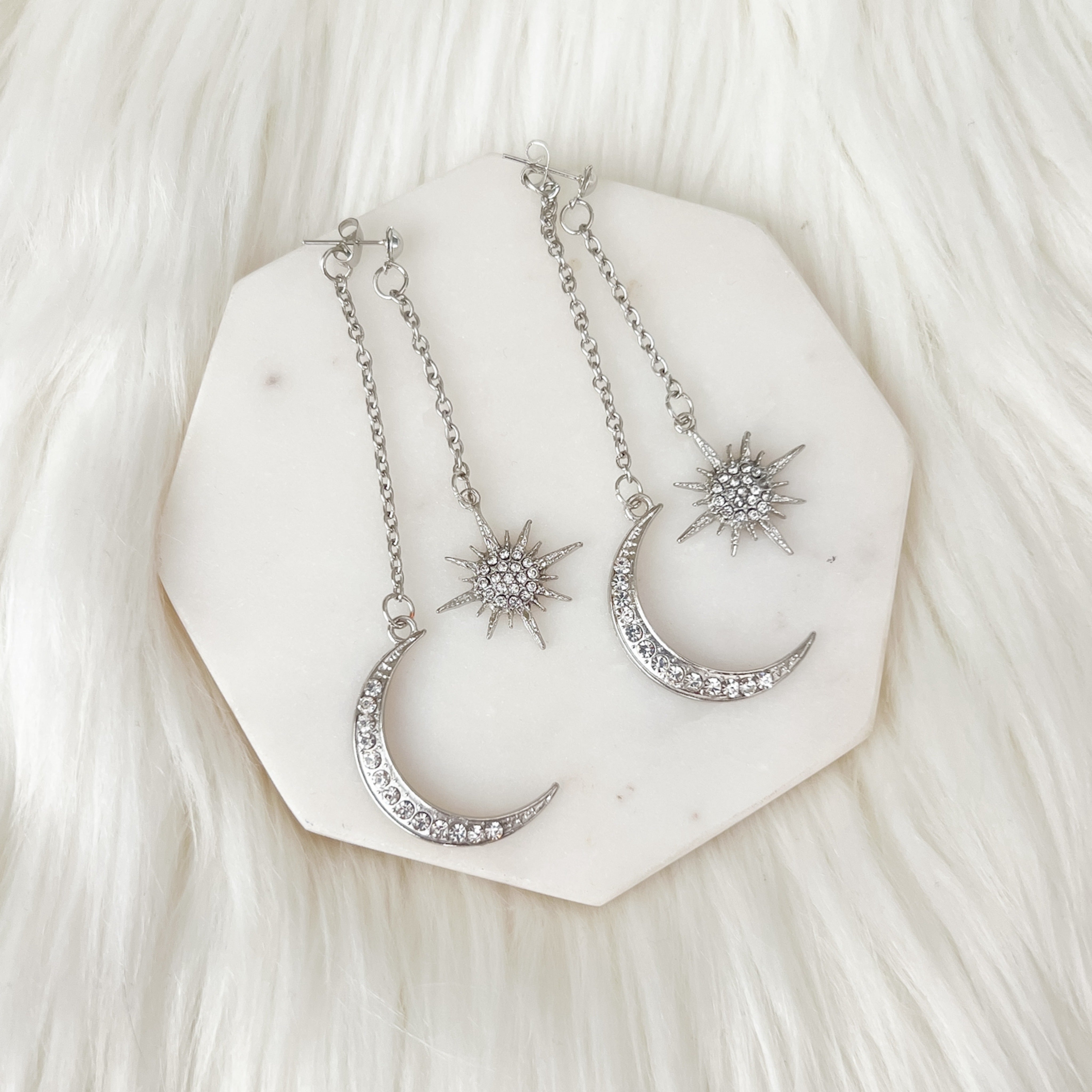 Sun & Moon Ear Jacket Earrings - LAST CHANCE – The Songbird
