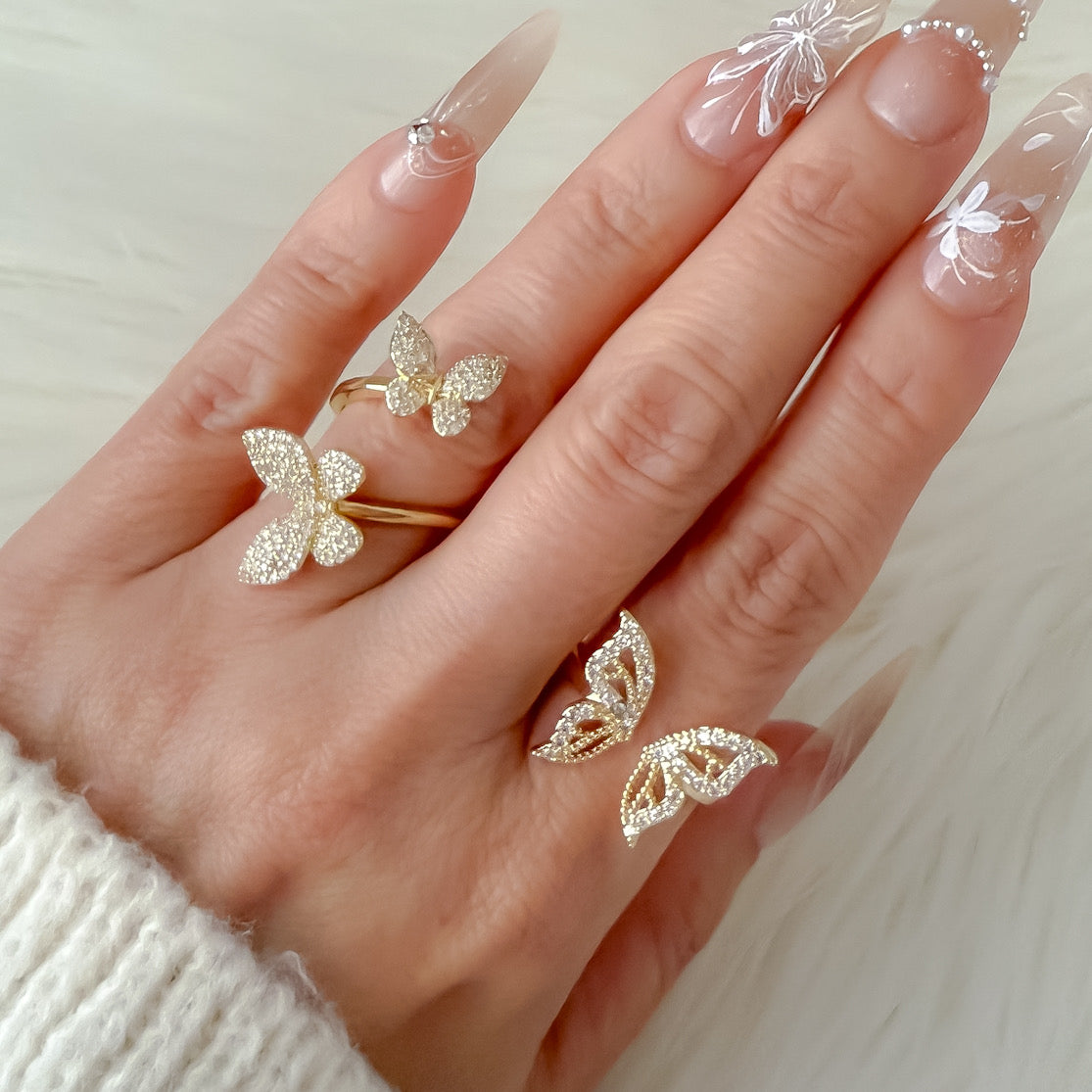 butterfly rings - The Songbird Collection