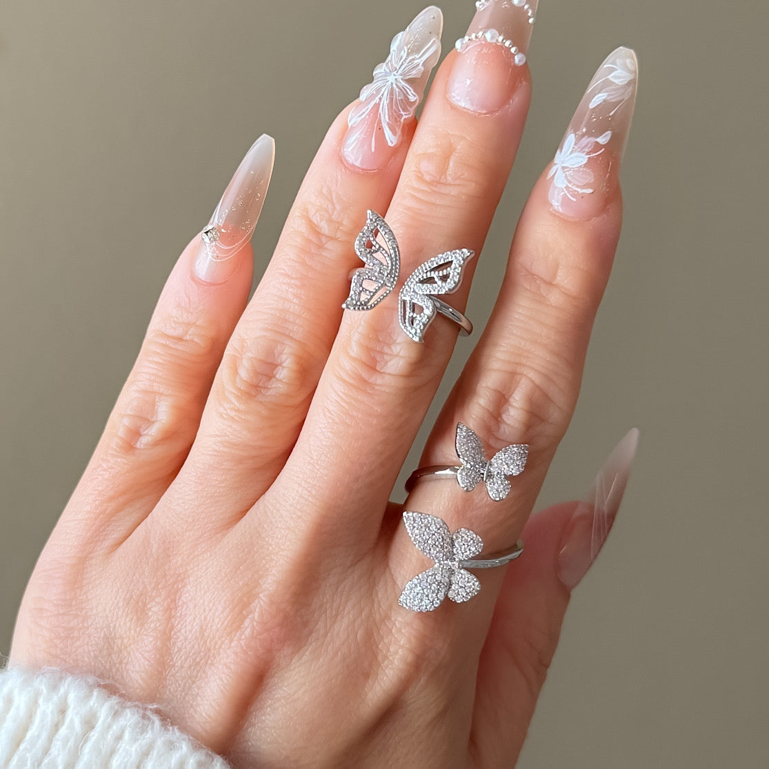 butterfly rings - The Songbird Collection