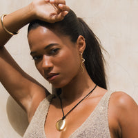The Curve Drop Earrings - Chrome Wave bracelets -The Songbird Collection