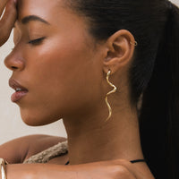 The Curve Drop Earrings - The Songbird Collection