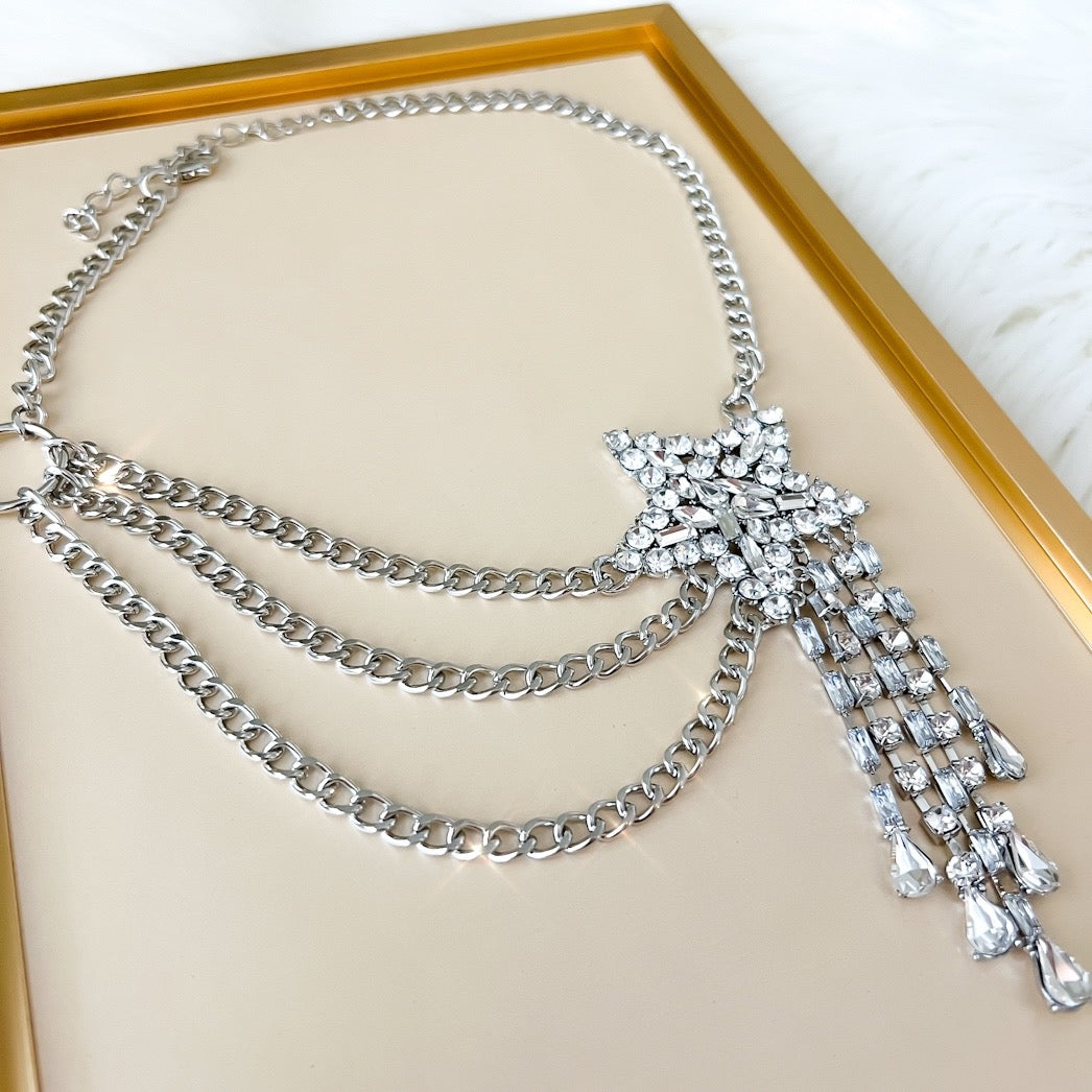 Starfall Rhinestone Statement Necklace – The Songbird Collection