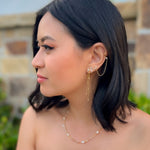 Jolie Bezel Drop Earrings