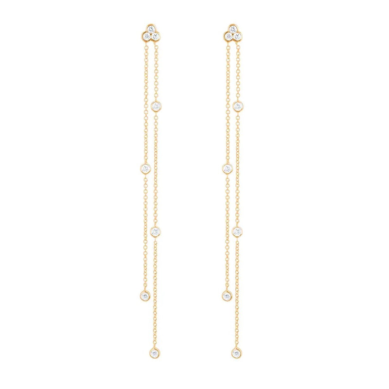 Jolie Bezel Drop Earrings