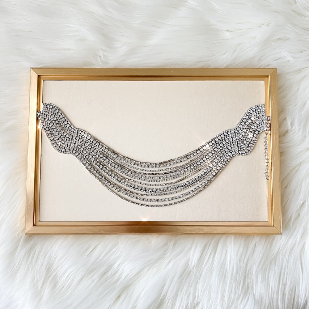 Silver with Clear Rhinestones - 8 LEFT