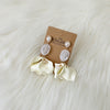Vanilla Cream Petal Drop Earrings -  3 COLORS!