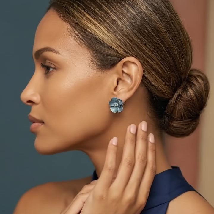 Moonlit Peony Earrings - The Songbird Collection