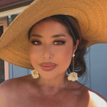 Vanilla Cream Petal Drop Earrings -  3 COLORS!