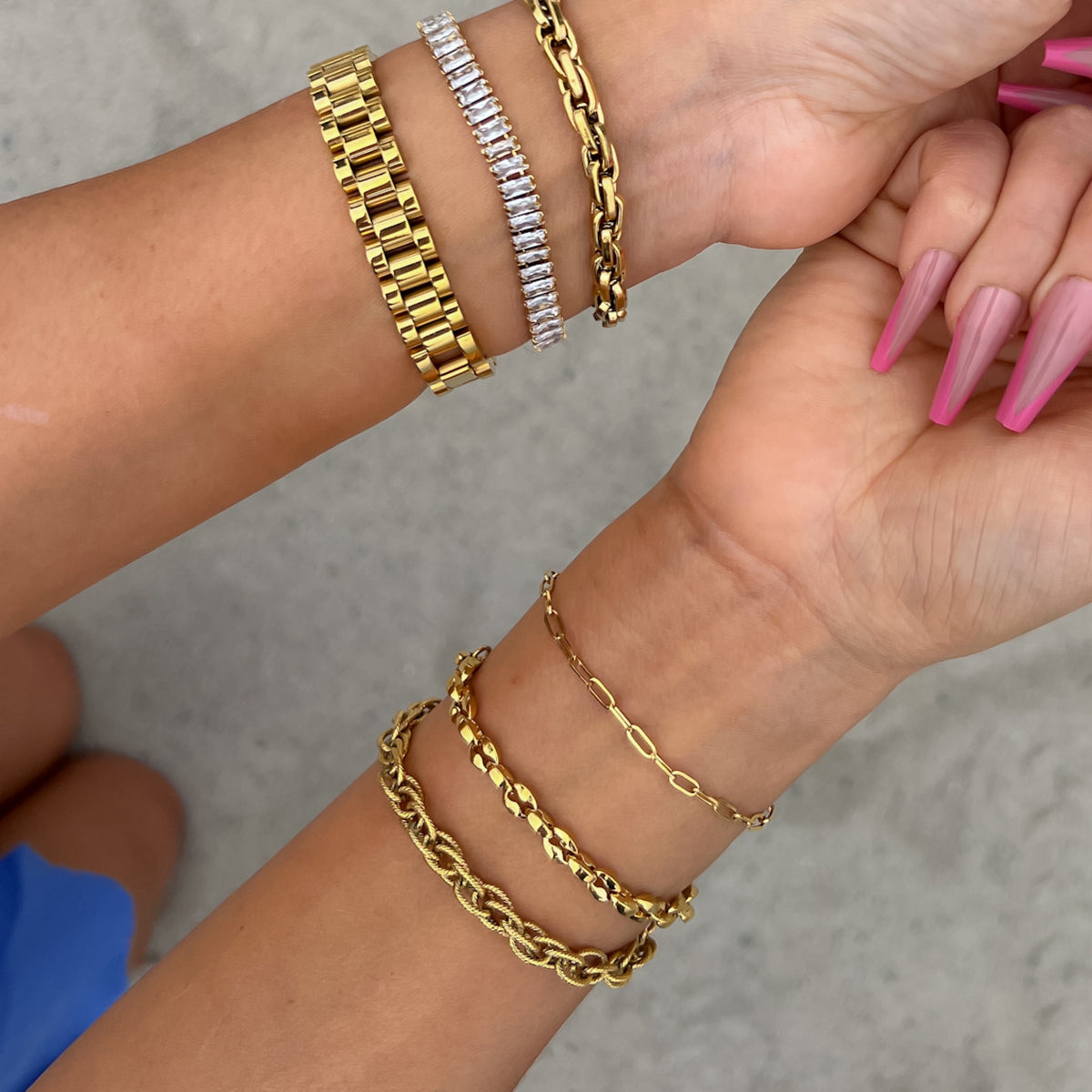 Stacked Stainless Chain Bracelets - 4 Styles LAST CHANCE!