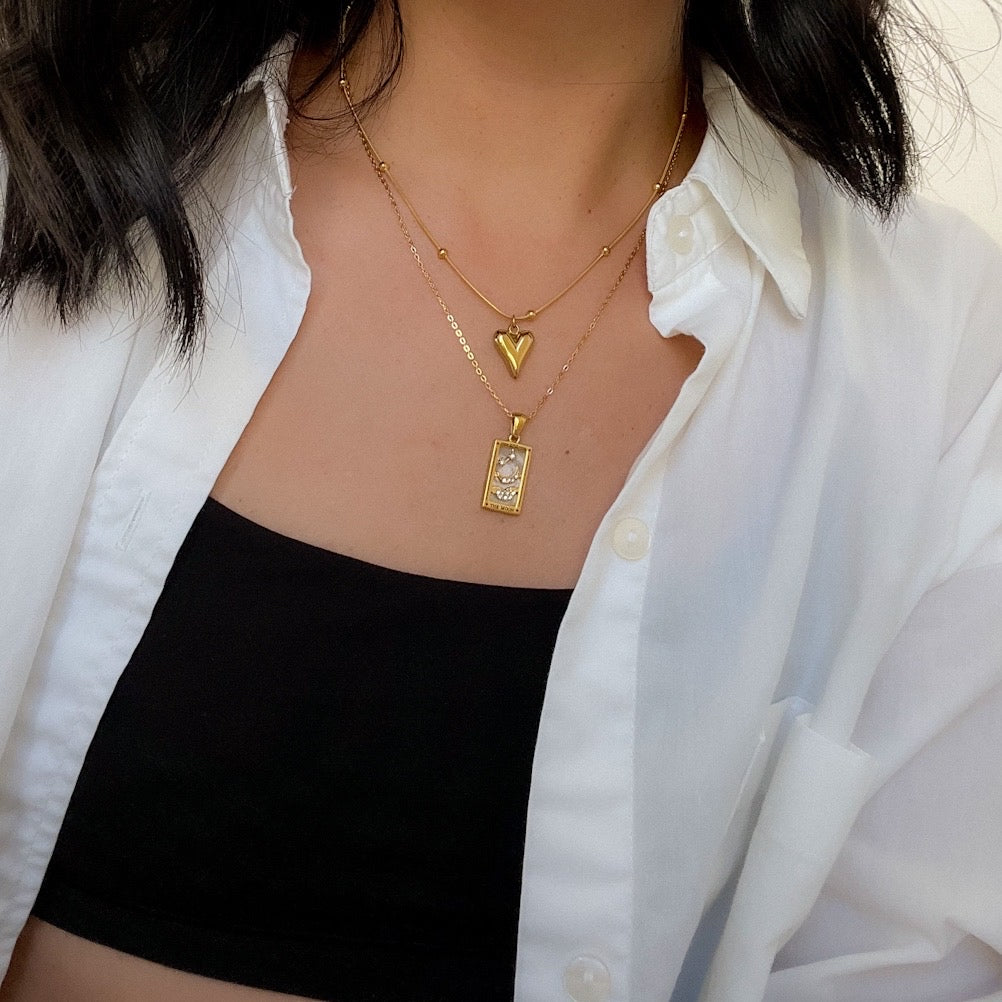positive affirmation manifestation destiny necklace stainless steel gold plating thesongbirdcollection.com