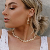 Bar-Belle Chain Link Earrings-Earrings-The Songbird Collection