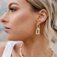 Bar-Belle Chain Link Earrings-Earrings-The Songbird Collection