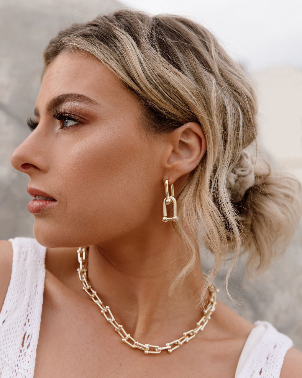 Bar-Belle Chain Link Earrings-Earrings-The Songbird Collection