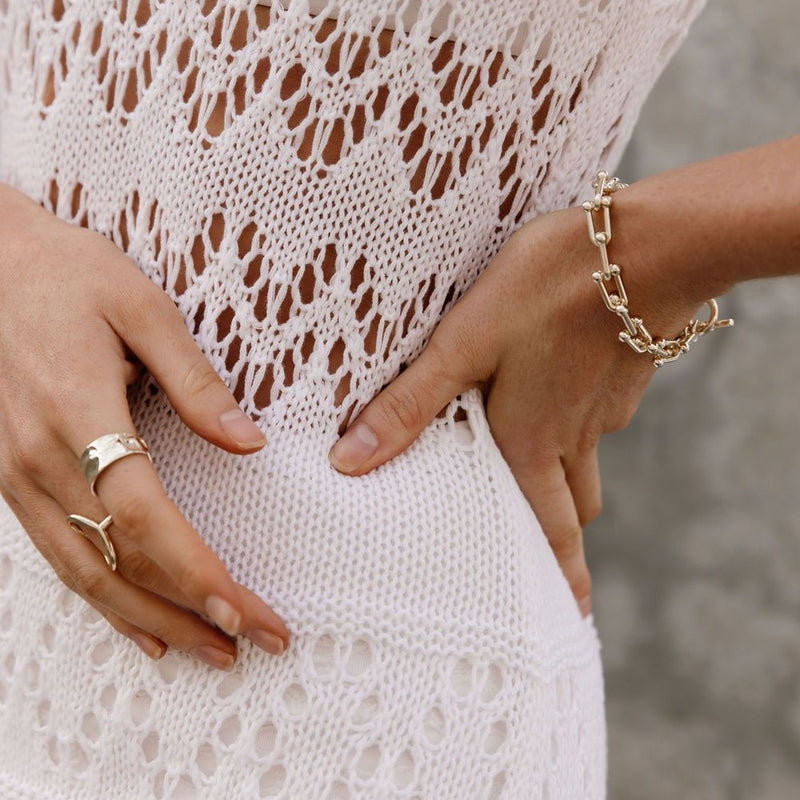 Hana Hammered Ring - 925 Silver-Rings-The Songbird Collection