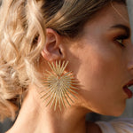 Sunburst Statement Earrings-Earrings-The Songbird Collection