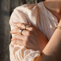 Hana Hammered Ring - 925 Silver-Rings-The Songbird Collection